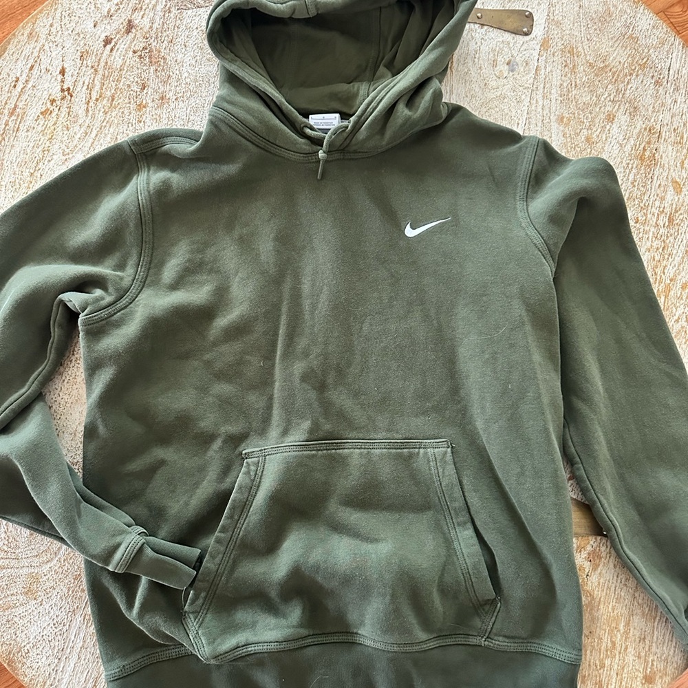 Nike Men's Olive Green Hoodie